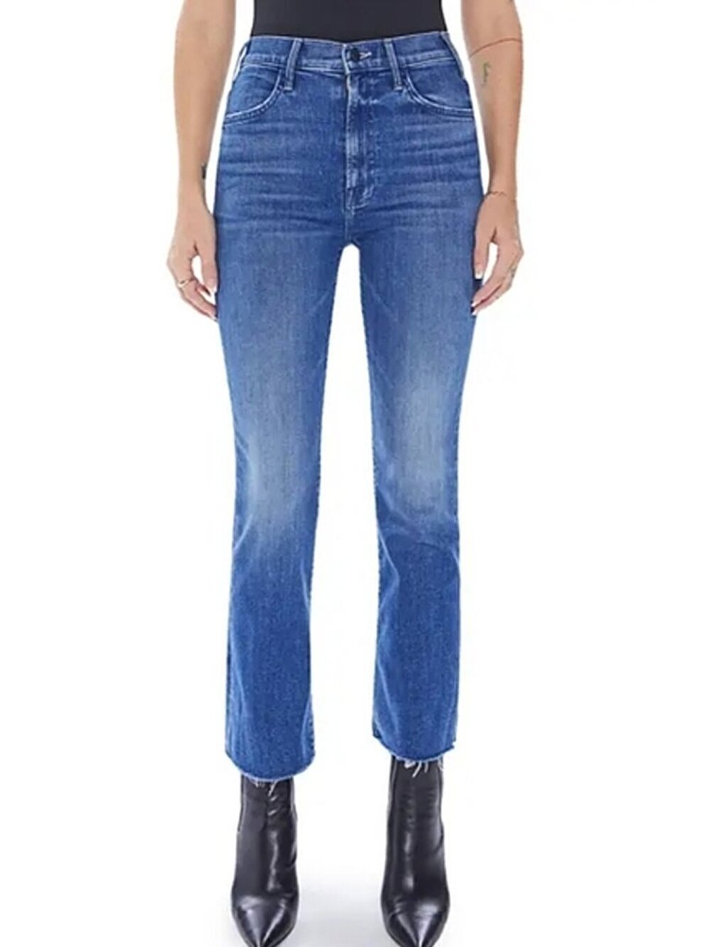 Mother The Hustler Ankle Fray Jeans Wish On A Star Size 28